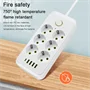 Tűzálló 6-os elosztó 5 USB porttal - F06U /2500W, 2 méter/