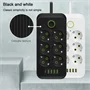 Tűzálló 6-os elosztó 5 USB porttal - F06U /2500W, 2 méter/