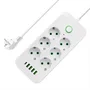 Tűzálló 6-os elosztó 5 USB porttal - F06U /2500W, 2 méter/