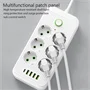 Tűzálló 6-os elosztó 5 USB porttal - F06U /2500W, 2 méter/