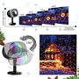 LED dekoráció projektor RGB hulló hópelyhek